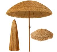 Gardlov Parasol hawaïen cassé, 170 cm, réglable en hauteur et inclinable, pliable et avec housse de protection, idéal pour balcon, terrasse, jardin et plage 25326