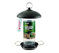 Gardman A01513 Grand Mangeoire en Acier Noir 16 x 16 x 28 cm