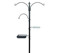 Gardman A04389 Station d'alimentation Métal Noir 6 x 24 x 78 cm