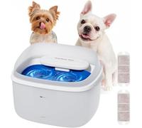 Gardner Pet Fontaine à Eau pour Chat et Chien 3.78L - Fontaine Automatique avec Filtre, Flux Tourbillonnant, Silencieuse, Réservoir Transparent et Cache Anti-Éclaboussures-Blanc【sans Adaptateur】