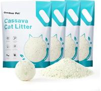Gardner Pet Litière pour Chats à Base de Manioc,Litière Agglomérante pour Chat au Contrôle des Odeurs - Faible Poussière, Base de Plantes Naturelles, Absorption Rapide et Faible Traçage (4 x 4.1 kg)