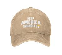 Gardons L'Amérique sans Trump Unisexe Snapback Cap Rétro Ancien Casquette De Baseball Classic Casquette Trucker pour Extérieur Randonnée Toutes Les Saisons