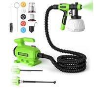 Gardtech 3-en-1 Pistolet à Peinture, Souffleur de Feuilles et Aspirateur Kit Combiné Électrique avec 5 Buses et 3 Modes de Pulvérisation Mini Aspirateur Compact pour la Maison, Terrasse et Le Jardin