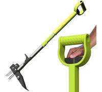 Gardtech Désherbeur Manuel Ergonomie Extracteur de Mauvaises Herbes avec pédale à 4 Griffes et Pied en Acier Inoxydable 100cm Outil Manuel pour Jardin et pelouse