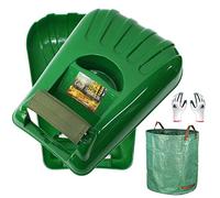 Gardzen Large Leaf Scoop Hand Rakes, Debris and Yard Waste Removal, Comes with 72 Gallon Garden Bag, Work Gloves, Protective Pads