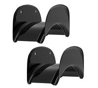 Gardzen Lot de 2 supports muraux en acier pour tuyau d'arrosage Noir