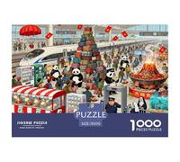 Gare aux Trains à Grande Vitesse Puzzle en Bois Imperméable Puzzles De 1000 Pièces pour Adultes Amusant Jeux De Stimulants
