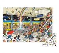 Gare de Correspondance de Subway : Affluence Puzzle en Bois Imperméable Puzzles De 1000 Pièces pour Adultes Coloré De Décoration pour La Maison