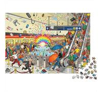 Gare de Correspondance de Subway : Affluence Puzzle en Bois Imperméable Puzzles De 1000 Pièces pour Adultes Cadeaux Coloré De Décoration pour La Maison