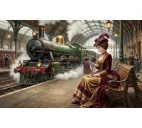 Gare Victorienne Puzzle 1000 Pièces Adultes Et Enfants,Dès 14 Ans,Déco Murale,Défi,Jeu Éducatif,Premium,Carton, Anti-Stress,Détente,Casse-tête 70x50cm