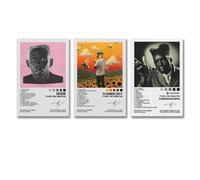 Gareoc Tyler Lot de 3 affiches vintage sur toile représentant le rappeur de créateur de musique, affiches décoratives pour chambre (30 x 45 cm), style 1