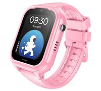 garett Essa GO 4G Montre connectée pour enfant fille garçon 1,69" 4G LTE Face Unlock Clôture GPS GEO Appel vidéo SOS Rose