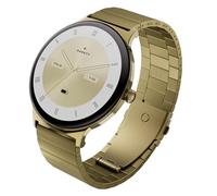 garett Montre connectée pour femme - 1,43" - AMOLED - Batterie de 7 jours - 100 modes sportifs - Acier doré brillant