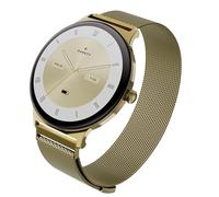 garett Montre connectée pour femme - 1,43" - AMOLED - Batterie de 7 jours - 100 modes sportifs - Maille dorée brillante