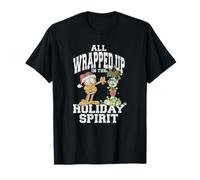 Garfield All Wrapped Up in The Holiday Spirit Christmas T-Shirt
