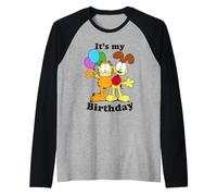 Garfield and Odie It's My Birthday Heart Manche Raglan