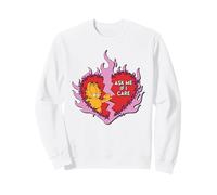 Garfield Barbed Wire Broken Heart Ask Me If I Care Cartoon Sweatshirt