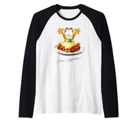 Garfield BUON Appetito Lasagna Lover Photo Cartoon Cat Manche Raglan