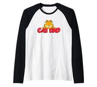 Garfield Cat Dad Father's Day Manche Raglan