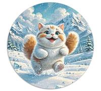 Garfield Chat Casse-tête De 1000 Pièces Ronds pour Enfants Animaux Chats DIY Difficile Impossible Qualité Supérieure Jeux De Défi Uniques 1000pcs (67.5x67.5cm)