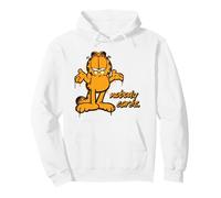 Garfield Chat fronçant Les Sourcils Amoureux des lasagnes Who Cares Classic Kitty Sweat à Capuche