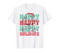 Garfield Christmas Santa's Costume Happy Holidays Pattern T-Shirt