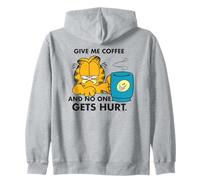 Garfield Coffee Comic Illustration rétro Chat Morning Blues Humour Sweat à Capuche