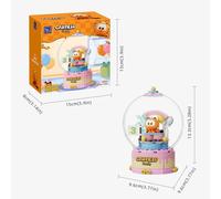 Garfield Crystal Ball Series Pantasy 86803 Garfield Birthday Cake 13cm