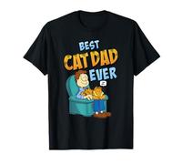 Garfield Fête des pères Best Cat Dad Ever Jon And Garfield T-Shirt