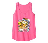 Garfield Hippie Débardeur, Femme, Rose Fluo, M