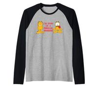 Garfield House Cat Insane Kitty Comedy Meme Dessin animé Classique Manche Raglan