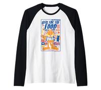 Garfield Hungry Cat Attack Odie Foodie Comic Meme Retro Vibe Manche Raglan
