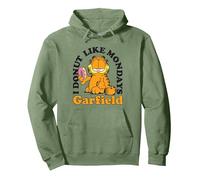 Garfield I Donut Like Monday's Cartoon Cat Sweat à Capuche, Unisexe pour Adultes, Vert Sauge, XXL