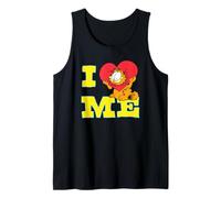 Garfield I Heart Me Funny Block Letters Love Cat Cartoon Débardeur
