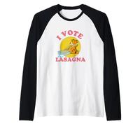 Garfield I Vote For Lasagna Vintage Snack Manche Raglan