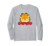 Garfield Illustration de Chat Souriant Style rétro Manche Longue
