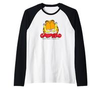 Garfield Illustration de Chat Souriant Style rétro Manche Raglan