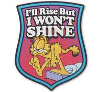 Garfield Je vais me lever mais je ne brillerai pas le signe du m tal - Signe Garfield dr le pour chambre ou bureau