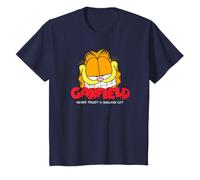 Garfield Kids Face Never Trust Chat Souriant Comédie rétro T-Shirt