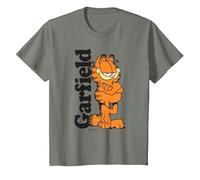 Garfield Logo Cooper T-Shirt, Enfant, Vert Kaki chiné, 12 Ans