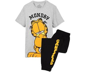 Garfield Mens Pyjamas Adults Lazy Lundi Cat Movie T-Shirt Pantalon PJS XL