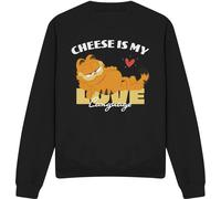 Garfield Movie - "Cheese Is My Love Language" Sweatshirt für Herren/Damen Uni TV12553 (XXL) (Schwarz)