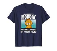 Garfield Of Course It's Monday...Friday Face T-Shirt