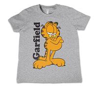 Garfield Officiellement sous Licence Enfant T-Shirt (Gris-Heather), 6 Ans