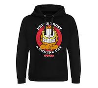 Garfield Officiellement sous Licence Never Trust A Smiling Cat Epic Sweat À Capuche (Noir), XX-Large