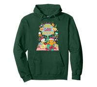 Garfield Peace, Love, Lasagna Funny Christmas Cat Cartoon Sweat à Capuche