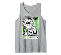Garfield Punk Mixtape Gen X Graffiti années 70 Funky Cat Classic Débardeur