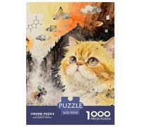 Garfield Puzzle de 1 000 pièces pour Adultes - Jeux éducatifs Amusants, stimulants et Casse-tête pour Adultes et Enfants à partir de 12 Ans - Décoration de la Maison - 70 x 50 cm - 1 000 pièces