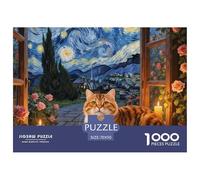 Garfield Puzzle pour Adultes 1000 Pièce Pet Chat Mignon Qualité Supérieure Défi Jouets Jeu De pour Toute La Famille Cadeaux pour Femmes 70x50cm/1000pcs