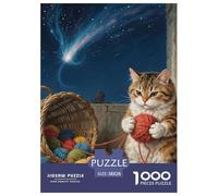 Garfield Puzzle pour Adultes 1000 Pièce Pet Chat Mignon Qualité Supérieure Défi Jouets Jeu Éducatif Cadeaux Hommes 38x26cm/1000pcs